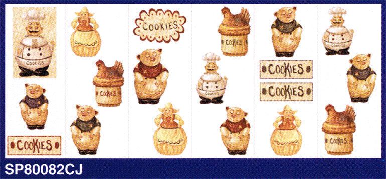 KITCHEN COKIES,CHEF,PIG,HEN WALL STICKERS SP80082CJ  