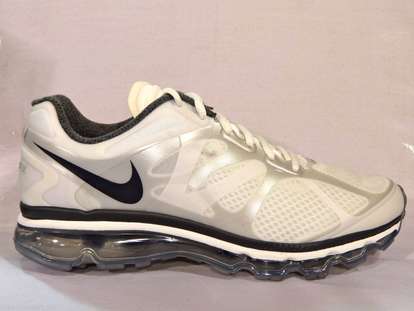 Nike Air Max + 2012 Summit White Anthracite Silver Running Sneaker Men 