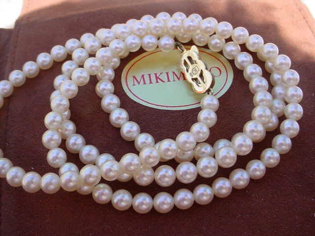 14K~MIKIMOTO ~ 6  5.5 MM~ 29 OPERA PEARL NECKLACE~  