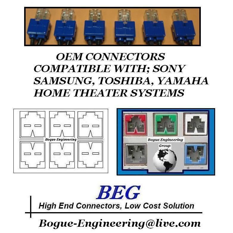   YAMAHA SAMSUNG TOSHIBA OEM PROPRIETARY HOME THEATER SPEAKER CONNECTORS