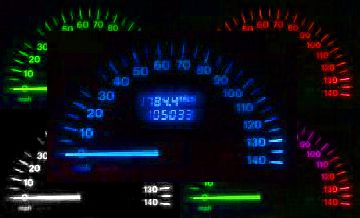 BLUE LED DASH/SPEEDO NISSAN 200sx S13 TURBO  