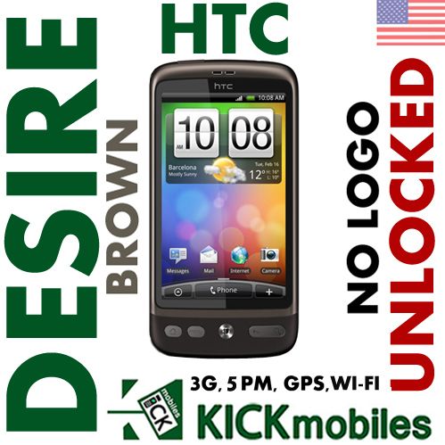 BNIB 3G HTC DESIRE A8181 BRAVO BROWN FACTORY UNLOCKED  