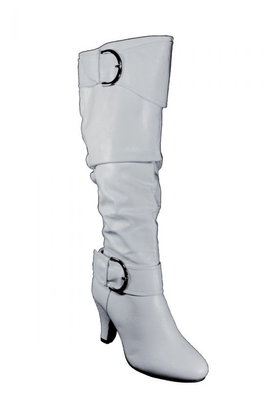 WOMANS BOOTS w/HEEL WATER PROOF FOR FASHION AND WINTER in WHITE 