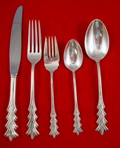 CREST OF ARDEN TUTTLE Sterling Silver FLATWARE SET  