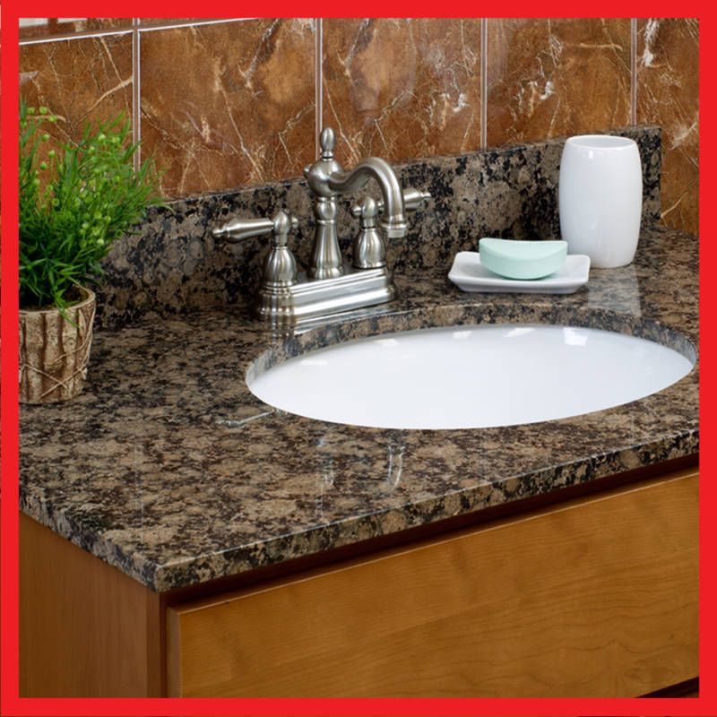 43 VANITY GRANITE TOP Natural Stone w/Sink 6 colors  