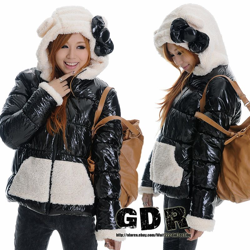 DOLLY PUNK BIG CAT HOODIE HOODIE COAT BLACK JACKET 151186 M  