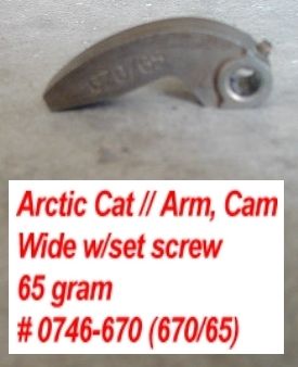 Arctic Cat Drive Clutch Cam Arms Weights # 0746 670 65 grams w/set 