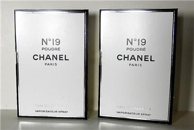 CHANEL MINI PERFUME SAMPLES  No 19  EAU DE PARFUM  TOP FRAGRANCES 