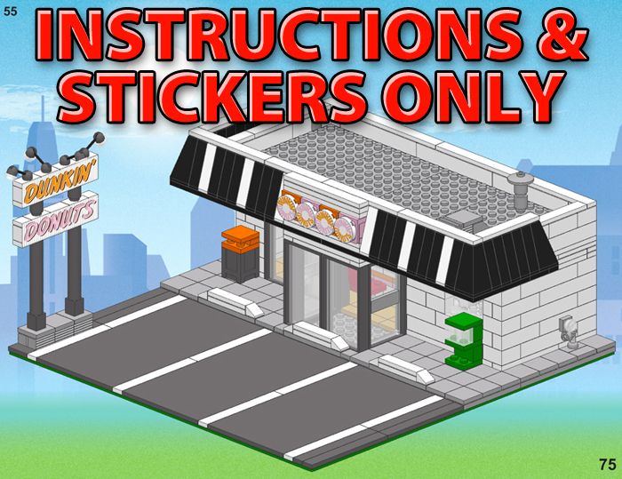 Dunkin Donuts Custom LEGO stickers & build instructions  