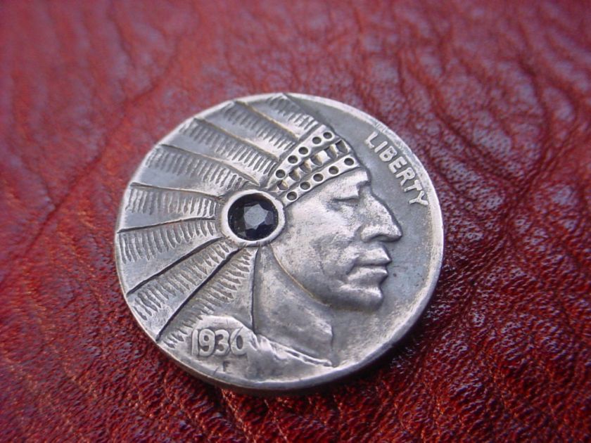 hobo nickel gem inlay  