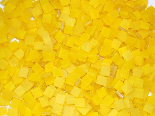 Mini Pineapple Yellow Stained Glass Mosaic Tiles  