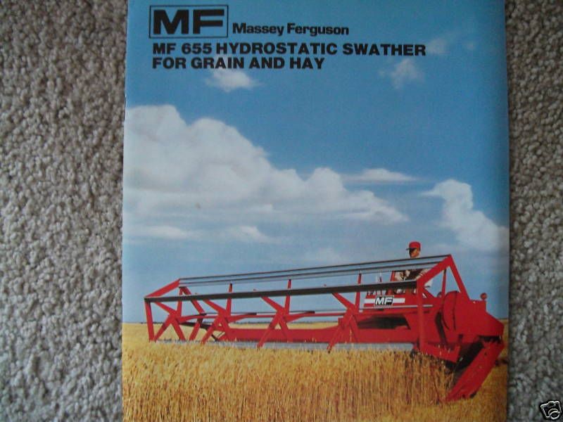 Massey Ferguson 655 Swather Literature (mid 1970s)  