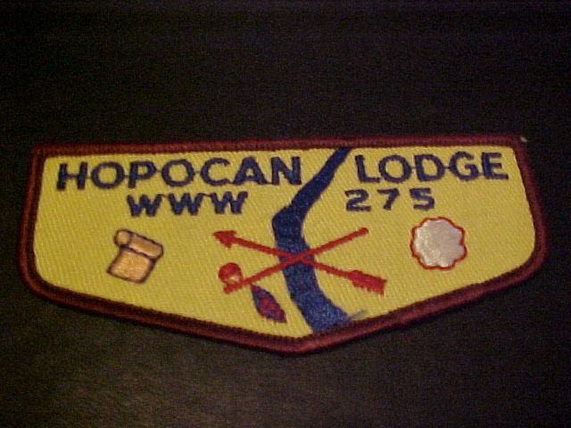 HOPOCAN LODGE 275 F1 FIRST FLAP MINT  