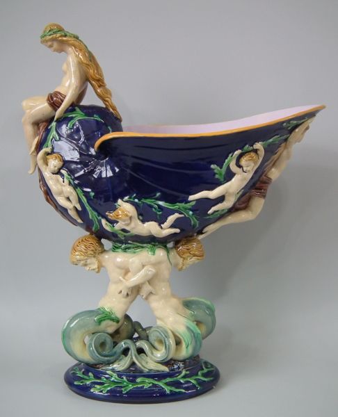 Minton Majolica Nautilus centrepiece  