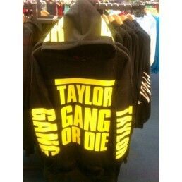 TAYLOR GANG OR DIE HOODIE, WIZ BLACK YELLOW LETTERING HOODIE, KHALIF A 