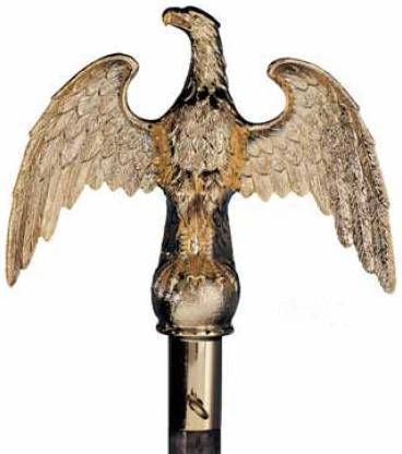 Eagle 5 Perched Indoor Parade Flagpole Ornament Alum  