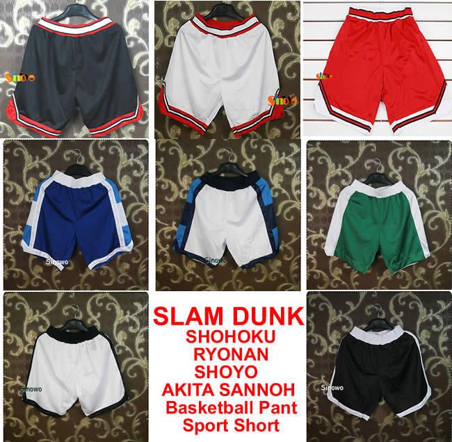 SLAM DUNK Basketball Pant SHOHOKU RYONAN SHOYO AKITA SANNOH Sport 