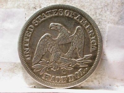 1850 O XF SEATED LIBERTY HALF DOLLAR ID#T593  