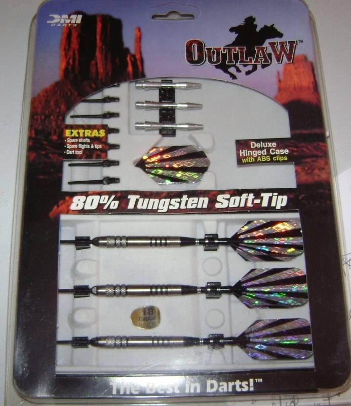 DMI Outlaw TUNGSTEN Soft Tip Dart 18 Gram With Extras  