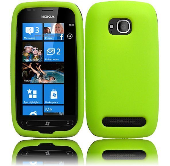   710 Rubber SILICONE Soft Gel Skin Case Phone Cover Neon Green  