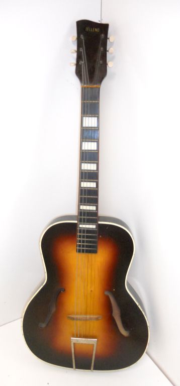 Vintage SUNBURST Telleno F Hole arch top ACOUSTIC Guitar  