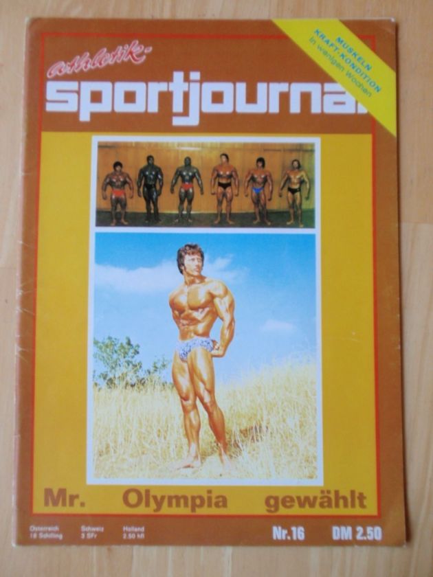   JOURNAL muscle magazine/ARNOLD SCHWARZENEGGER/FRANK ZANE #16  
