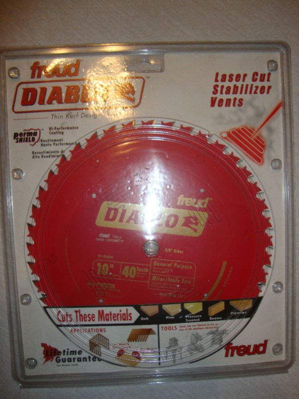 FREUD DIABLO #D1040X 10 40T THIN KERF CARBIDE BLADE  