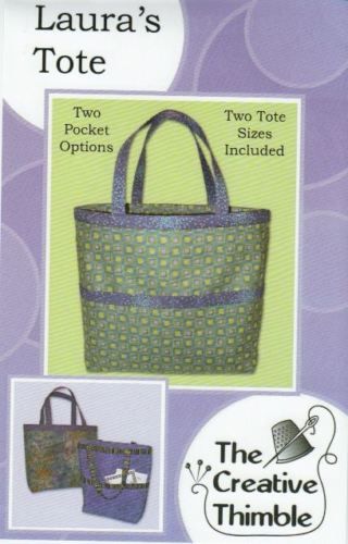 Lauras Tote Bag Pattern w/Free Fat Quarter Must See  