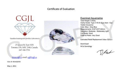 139 ct Blue Santa Maria Gem Aquamarine Parcel $38240 Va  