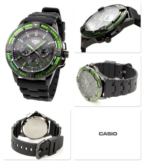 CASIO F1 MENS RACING DIVER SPORTS WATCH MTD1068B 1A1  