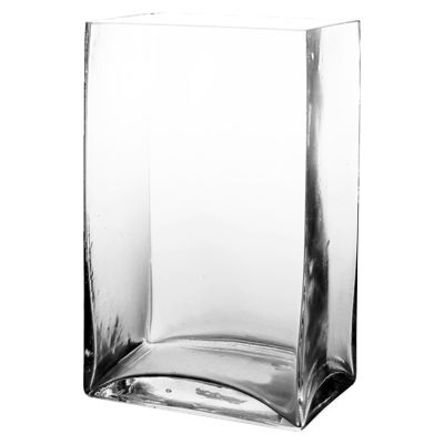 Rectangular Vase. H 9.5, Open 8 x 4, (6 pcs)  