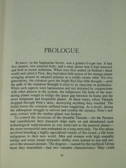 1983 ANNE McCAFFREY MORETA Dragonlady of Pern Dragon 1st Edition HCDJ 