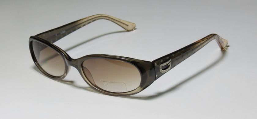 NEW GUESS 6330 BROWN TEMPLES/LENSES SUNGLASSES WOMENS CRYSTAL 