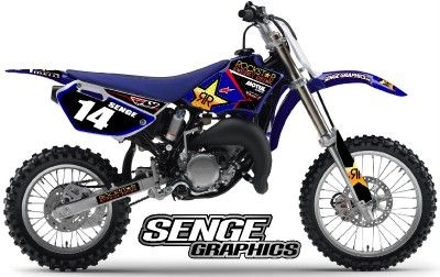 1996   2001 YZ 125 250 ROCKSTAR BLUE GRAPHICS DECALS  