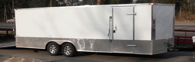 NEW 8.5 X 24 ENCLOSED TRAILER CAR BIKE CARGO HAULER  