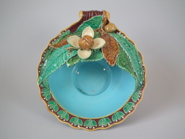 Minton Majolica chestnut server  