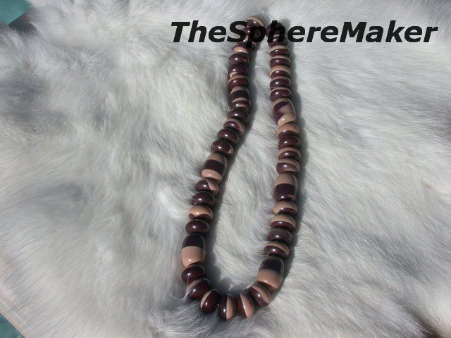   ZEBRA ROCK BEADS RARE ARGILLITE GEMSTONES 4 NECKLACE AUSTRALIA  