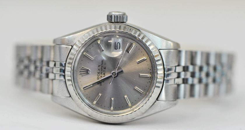 Beautiful 1978 Womens Rolex Date Stainless Steel cal 2030 28 Jewels 