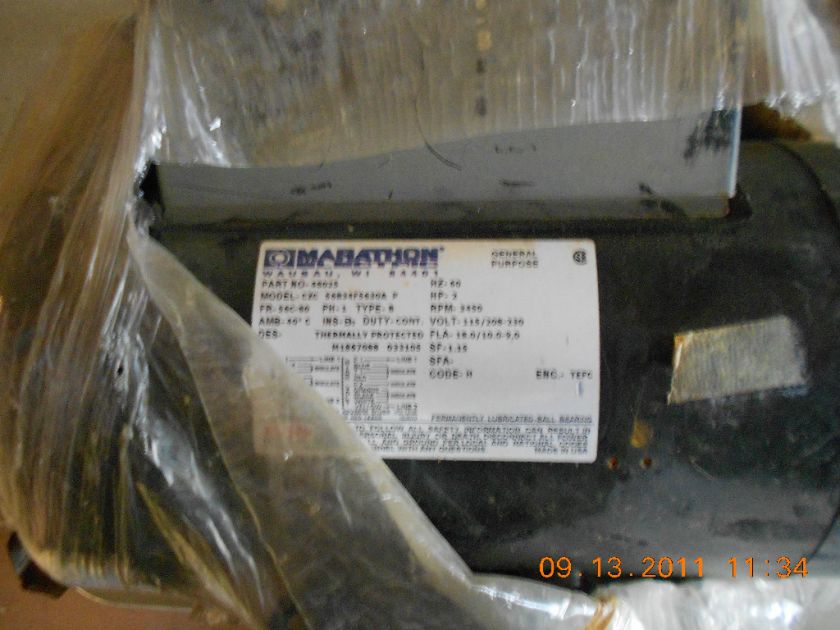 NEW MARATHON ELECTRIC MOTOR HP 2  