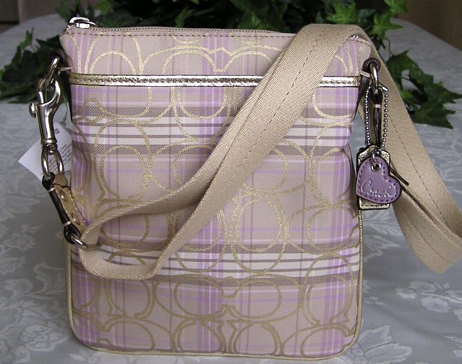 COACH TARTAN PLAID SWINGPACK CROSSBODY BAG PURSE 46931 NWT  