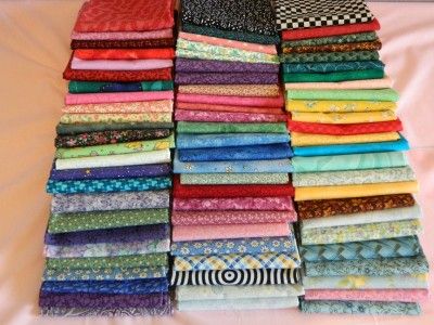 Lot of 75 Fat Quarters Quilt Quilting Cotton Fabric   MODA SSI HOFFMAN 