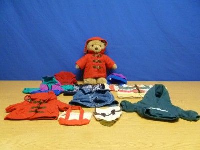 13 LL Bean Ellie Bear Teddy Bear w/Extra Jackets J33  