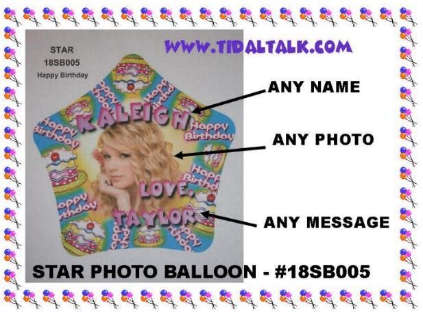 Personalized HAPPY BIRTHDAY Party STAR Photo BALLOON  