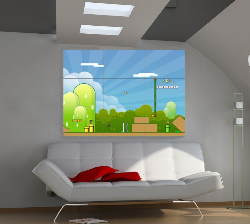 Super Mario GIANT WALL POSTER PRINT 57x39 i214  