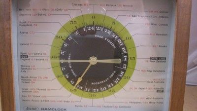 ALLIED HAMCLOCK HAM RADIO OPERATORS WORLD TIME CLOCK  