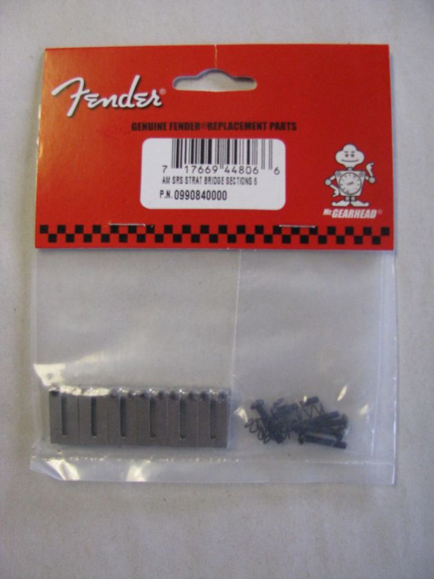 NEW GENUINE FENDER AMERICAN STRAT TELE GUITAR BRIDGE SADDLES 6 Ct. 099 