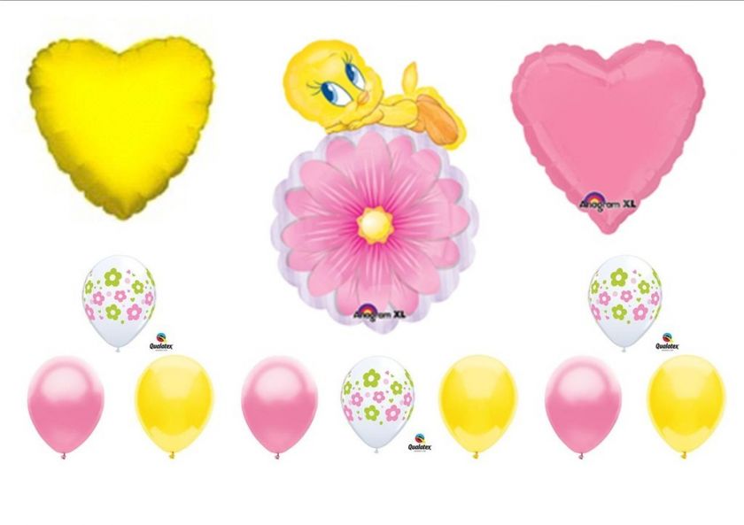 TWEETY BIRD BIRTHDAY PARTY BALLOONS Baby shower garden  