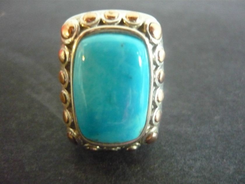 BARSE STERLING SILVER 925 TURQUOISE LARGE RING NICE  