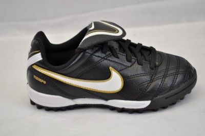   NATURAL III 3 TF (CKC) BLACK WHITE LEATHER SOCCER TURF CLEATS 11C