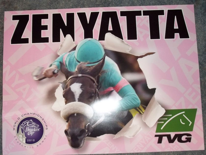 Breeders Cup 2010 ZENYATTA Poster LAST DANCE Mint  